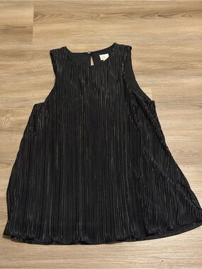 a new day Black Pleated Sleeveless top